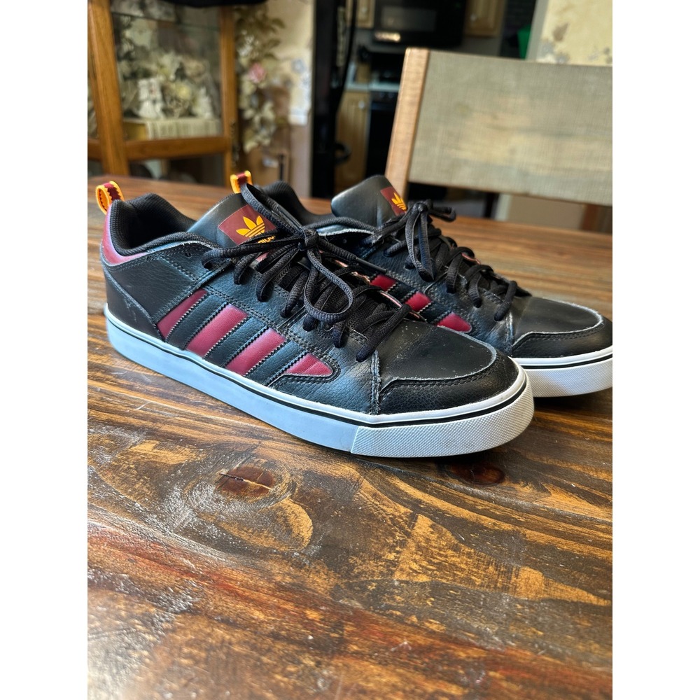 Adidas Adidas Varial II Low Sneakers Black Burgundy Gold B27405 Low Top Size 11